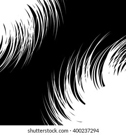 Abstract monochrome spirally, spiral element. Twisted radial shape.