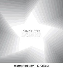 abstract monochrome star background, vector illustration