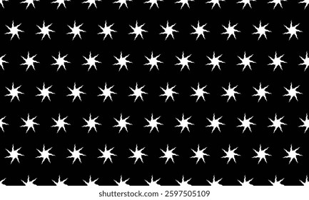 Abstract monochrome starburst pattern.  Repeating geometric design ideal for backgrounds, textiles, or website design.  Clean, minimalist aesthetic with strong visual impact.