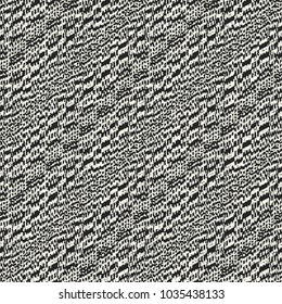 Abstract Monochrome Striped Glitched Graphic Motif Complexity Textured Background. Seamless Pattern.