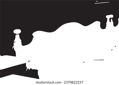 textura monocromada abstracta, fondo de textura en blanco y negro con manchas o manchas negras 