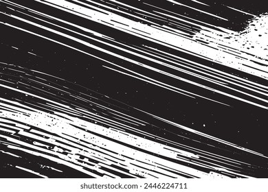 Abstract Monochrome Texture: Grunge Black  White Pattern of Dust, Chips, and Ink Spots on White Background	