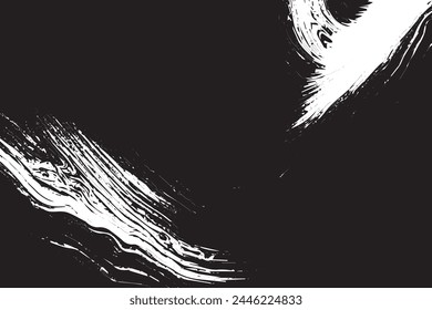Abstract Monochrome Texture: Grunge Black  White Pattern of Dust, Chips, and Ink Spots on White Background	