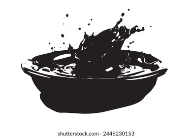 Abstract Monochrome Texture: Grunge Black  White Pattern of Dust, Chips, and Ink Spots on White Background