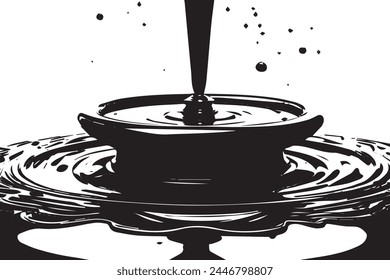 Abstract Monochrome Texture: Grunge Black  White Pattern of Dust, Chips, and Ink Spots on White Background