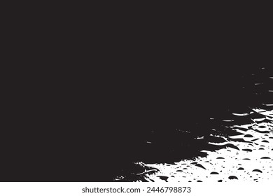 Abstract Monochrome Texture: Grunge Black  White Pattern of Dust, Chips, and Ink Spots on White Background