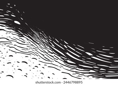 Abstract Monochrome Texture: Grunge Black  White Pattern of Dust, Chips, and Ink Spots on White Background