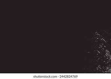 Abstract Monochrome Texture Grungy Black and White Pattern with cracks, scuffs, chips, stains, ink spots, lines and Texture Elements for Dark Design Background