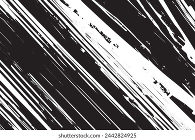 Abstract Monochrome Texture Grungy Black and White Pattern with cracks, scuffs, chips, stains, ink spots, lines and Texture Elements for Dark Design Background