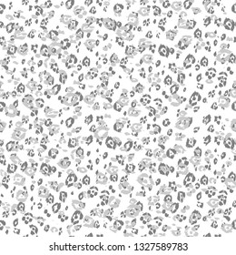 Abstract monochrome textured pattern. Gray animal skin. Leopard seamless print.