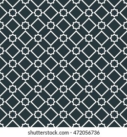 abstract monochrome tile pattern. seamless vector background.