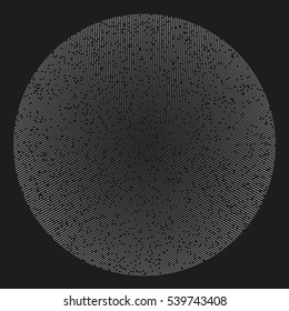 Abstract monochrome vector background illustration made of round particles. Decorative symmetric composition. Modern element of design.
