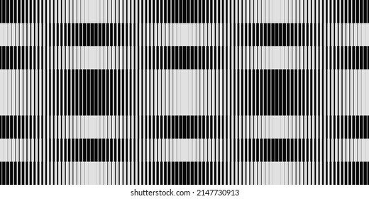 Resumen de gráficos vectoriales monocromáticos con efecto de transición digital. Patrón futurista de estilo brutal construido con formas geométricas distorsionadas, formas aleatorias y colores blanco y negro. 