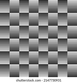 Abstract monochrome vector graphics with digital transition effect. Brutalist style futuristic pattern built with distorted geometric shapes, random forms, and black and white colors. 