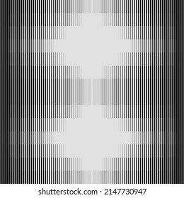 Abstract monochrome vector graphics with digital transition effect. Brutalist style futuristic pattern built with distorted geometric shapes, random forms, and black and white colors. 