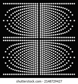 Abstract monochrome vector graphics with digital transition effect. Brutalist style futuristic pattern built with distorted geometric shapes, random forms, and black and white colors. 