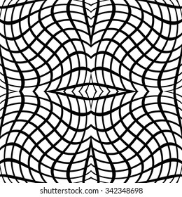 Abstract monochrome vector pattern / background. Seamlessly repeatable.