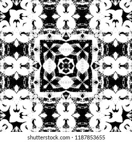 Abstract monochrome vector pattern. Chaotic black and white background