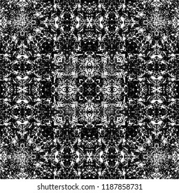 Abstract monochrome vector pattern. Chaotic black and white background