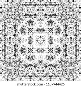 Abstract monochrome vector pattern. Chaotic black and white background