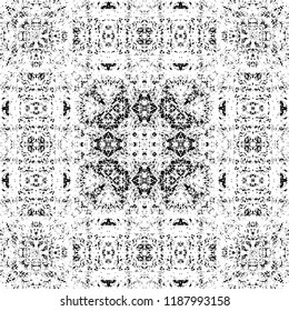 Abstract monochrome vector pattern. Chaotic black and white background