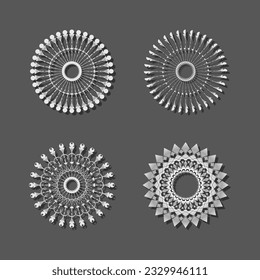 An abstract monochrome vector-art illustration of spiral background, a trendy design elements suitable for frames, round logos, signs, symbols, web graphics, prints, posters, templates.