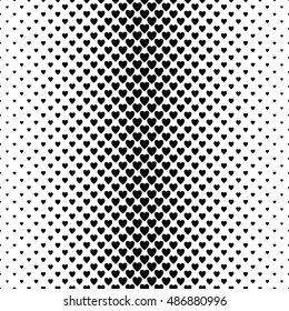 Abstract monochrome vertical heart pattern background design