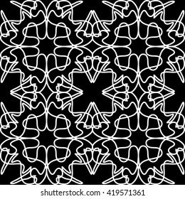 abstract monochrome vintage seamless pattern