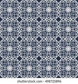 abstract monochrome vintage seamless pattern on a black background