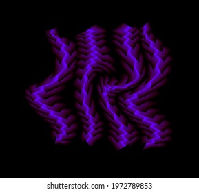 Abstract monochrome wavy background. Modern vector design element.