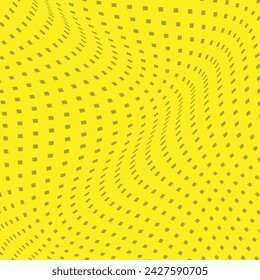 abstract monochrome wavy dot curved pattern vector background.