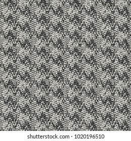 Abstract Monochrome Zigzag Graphic Motif Complexity Textured Background. Seamless Pattern.