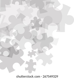 Abstract monocolor puzzle background. Vector graphic template.