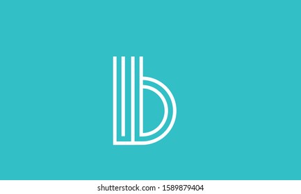 Abstract monogram Alphabet letters logo B
