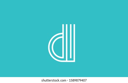 Abstract monogram Alphabet letters logo D