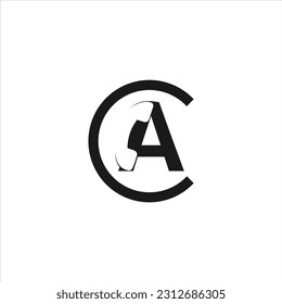 abstract monogram Call symbol From letter C and A	