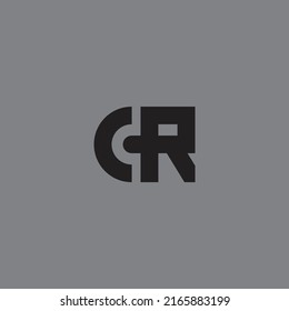 Abstract monogram CR or rc logo design vector templates 