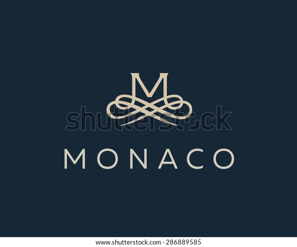 Abstract monogram elegant flower logo icon vector\
design. Universal creative premium letter M initials ornate\
signature symbol. Graceful vector\
sign.