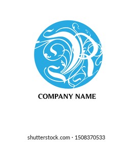 Abstract monogram elegant logo design template