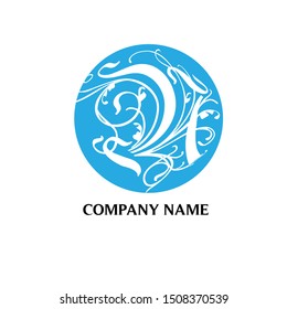 Abstract monogram elegant logo design template