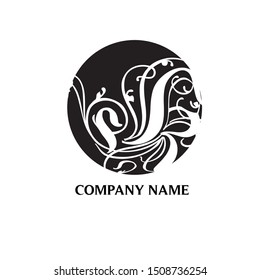 Abstract monogram elegant logo design template