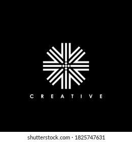 Abstract monogram elegant logo design template. Graceful line art icon. Vector illustration.
