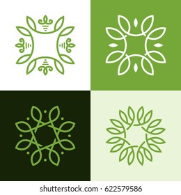 Abstract monogram elegant logo icon vector design. Universal creative premium symbol.