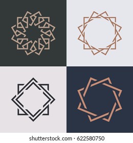 Abstract monogram elegant logo icon vector design. Universal creative premium symbol. 