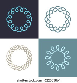Abstract monogram elegant logo icon vector design. Universal creative premium symbol.