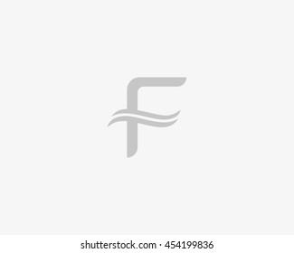 Abstract monogram elegant premium letter F logo design. Creative flow wave font symbol vector logotype