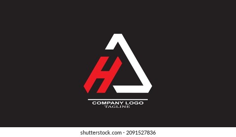 Logo für abstrakte Monogramm-H-Buchstaben 