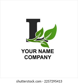 Abstract Monogram And Leaf Letter Mark Vector Logo Template