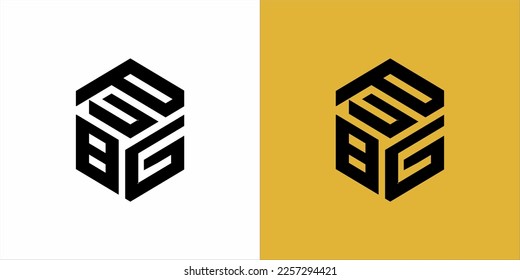 Abstract Monogram Letter Abjad Vector Logo Template,White And Yellow BackGround