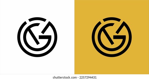 Abstract Monogram Letter Abjad Vector Logo Template,White And Yellow BackGround
